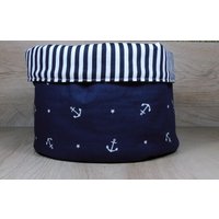 Aufbewahrung Badezimmer-stoffkörbchen Maritim-Korb Blau Weiß Anker-Utensilo Für Wickeltisch-Maritime Geschenke-Geschenk Einzug-Brotkorb Aufbewahrung Badezimmer-stoffkörbchen Maritim-Korb Blau Weiß Anker-Utensilo Für Wickeltisch-Maritime Geschenke-Geschenk Einzug-Brotkorb von FrauGroschke