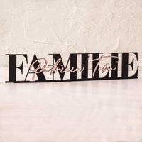 Personalisierter Schriftzug Familie 2-Lagig von FrauKopfkino