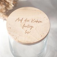 Vorratsglas Auf Die Kekse, Fertig, Los | Glas Mit Holzdeckel Aufbewahrungsglas Geschenke Aus Der Küche Keksdose von FrauKopfkino