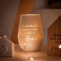 Windlicht "Es Gibt Menschen, Die Passen Einpach Perfekt Ins Herz" | Geschenk Für Freundin & Herzensmenschen Mitbringsel von FrauKopfkino