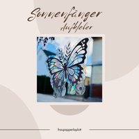 Suncatcher Sticker Schmetterling | Sonnenfänger Mit Regenbogeneffekt Lichtspiel Regenbogen Fenster Aufkleber Fensterdeko von FrauPapperlaPlott