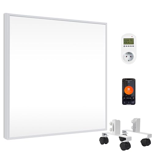 FrauSonne Infrarotheizung Standgerät 350W mit Smart Thermostat, Infrarot Wandheizung–Mobiler Energiesparender Elektro-Heizstrahler mit Überhitzungsschutz für Innenräume und Bad– 20 Jahre Garantie von FrauSonne