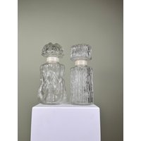 2 Glasflaschen/Dekanter Glaskaraffe I Ice Glass Germany - Gletschereis Von Dbgm 2 Glasflaschen/Dekanter Glaskaraffe I Ice Glass Germany - Gletschereis Von Dbgm von FrauVaseDesigns