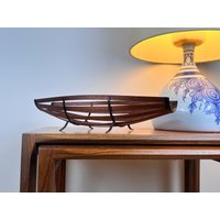 Mid-Century Teak Obstkorb, 1950Er I Midcentury Teakholz Obstschale Auböck Ära 1950S von FrauVaseDesigns