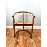 Postmoderner Armlehnstuhl Von Allmilmö Germany, 1980Er Jahre, Vintage Sessel I Stuhl Holzstuhl Chair von FrauVaseDesigns