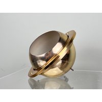 Teka Kugel Lampe in Messing, Kugellampe, Spots Mid-Century Deckenlampe, Messinglampe, Deckenstrahler, Wandlampe 19cm Space Age von FrauVaseDesigns