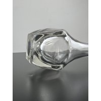 Vase I Souffle Bouche Karaffe Aus Der Glashütte Sarnen Von Carl Häfeli - Signiert 70Er Jahre Switzerland Sarner Cristal Exclusif 3Kg von FrauVaseDesigns