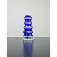 Vase Von Oldrich Lipsky - Vintage Blau Manufacturer Veb Glaswerke Schmiedefeld Facettierte Kristall Glas Exbor 1970Er Jahre Vase Von Oldrich Lipsky - Vintage Blau Manufacturer Veb Glaswerke Schmiedefeld Facettierte Kristall Glas Exbor 1970Er Jahre von FrauVaseDesigns