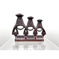 Vintage Russian Candle Holder, Metal Folk Art Candlestick I Brutalismus Matroschka Kerzenständer Bronze Kunst Udssr Alt Vintage Russian Candle Holder, Metal Folk Art Candlestick I Brutalismus Matroschka Kerzenständer Bronze Kunst Udssr Alt von FrauVaseDesigns
