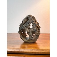 Vulkangestein/Keramik Skulptur Kerzenhalter 70Er Jahre - Signiert Lava Stein Windlicht Vulkangestein/Keramik Skulptur Kerzenhalter 70Er Jahre - Signiert Lava Stein Windlicht von FrauVaseDesigns