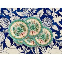 8x Art Deco Sarreguemines Majolika Teller von FrauvonMuecke