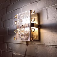 Hollywood Regency Golden Wall Lamp By Karl Fagerlund/Orrefors Schweden von FrauvonMuecke