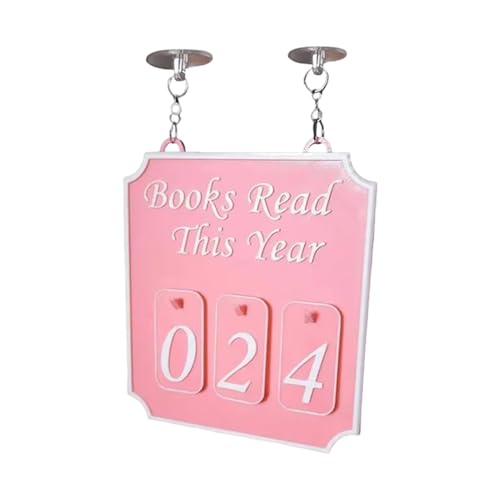 Bookshelf Decor, Book Counter, Decorative Modern Display Ornament with Read Tracker Up to 999, Minimalist Home Accent for Study Library Living Room Reader Shelf, 4.49x5x0.35inch von Fravsiu