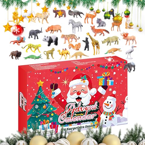 Countdown Kalender | 24 Tage Bis Weihnachten Mit Tieren,32 Stück Realistische Tierfiguren Lernspielzeug Educative Spielideen Festliche Dekoration Countdown Kalender | 24 Tage Bis Weihnachten Mit Tieren,32 Stück Realistische Tierfiguren Lernspielzeug Educative Spielideen Festliche Dekoration von Fravsiu