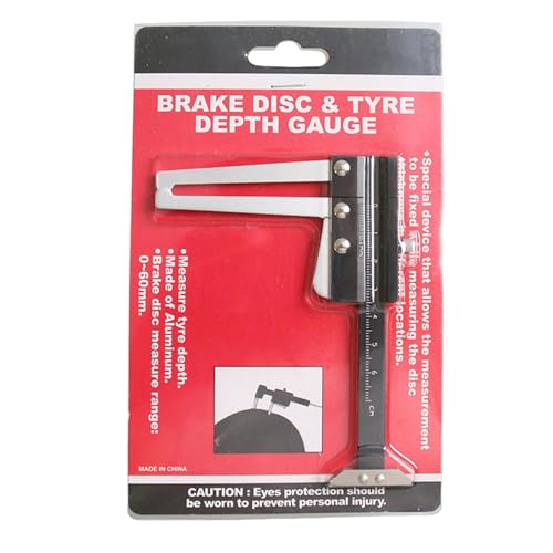 Disc Brake Rotor Micrometer, Brake Rotor Thickness Gauge, Auto Brake Disc Micrometer, Metric Measuring, Fast and Accurate Brake Rotor Thickness Measuring Tool for Cars von Fravsiu