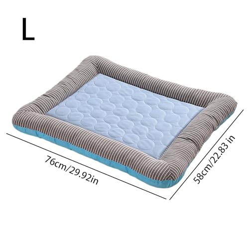 Dog Cooling Mat, Ice Silk Pad, Washable Chill Bed for Medium Pets Cat Rabbit Puppy Hamster, Wear-Resistant Sleeping Cushion Summer Crate Floor Travel Use, 17.72x13.78 Inches von Fravsiu