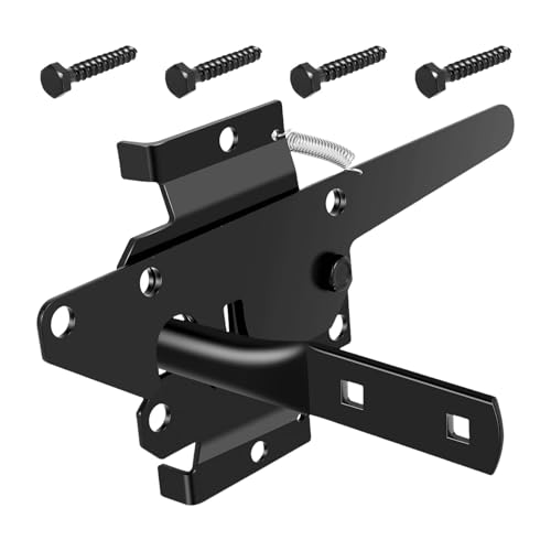 Fence Gate Latch, Automatic Closing Gate Hardware, Heavy Duty Security Lock, Stylish Outdoor Gate Lock, Outdoor Gate Latch for Garden, Secure Pool Gate Latch Fence, Iron Gate Latch for Wooden Fence von Fravsiu