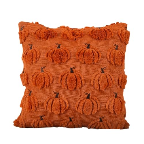 Fravsiu Halloween -Kissenbezüge, Kürbis 18x18 Kissenbezug für Herbstdekoration, Festliche Kissenbedeckung mit robustem Stoff, dekorativ Fravsiu Halloween -Kissenbezüge, Kürbis 18x18 Kissenbezug für Herbstdekoration, Festliche Kissenbedeckung mit robustem Stoff, dekorativ von Fravsiu