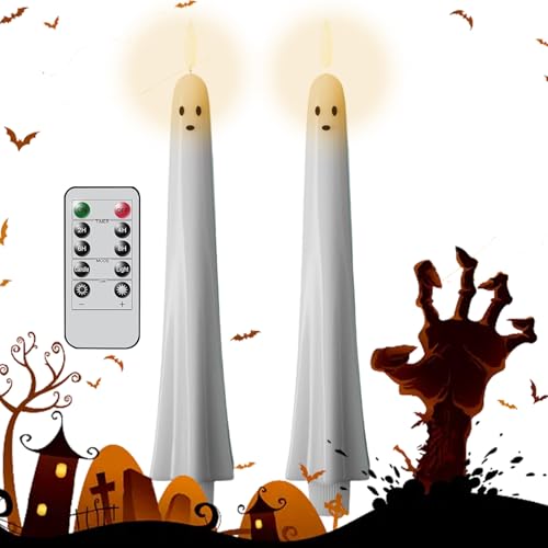 Künstliche Kerzen, Halloween Geister Kerzen Flackernd, LED Flackern Für Party Kamin Tisch Dekoration Weihnachten Künstliche Kerzen, Halloween Geister Kerzen Flackernd, LED Flackern Für Party Kamin Tisch Dekoration Weihnachten von Fravsiu