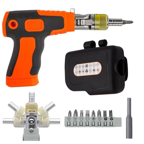 Magnetisches Schraubenschlüssel-Set, Ratschenhandle-Tool, starker magnetisierter Schaft mit 14 austauschbaren Bits, Pop-Out Bit Storage Design, ideal für elektronische Reparatur und professionelle Magnetisches Schraubenschlüssel-Set, Ratschenhandle-Tool, starker magnetisierter Schaft mit 14 austauschbaren Bits, Pop-Out Bit Storage Design, ideal für elektronische Reparatur und professionelle von Fravsiu