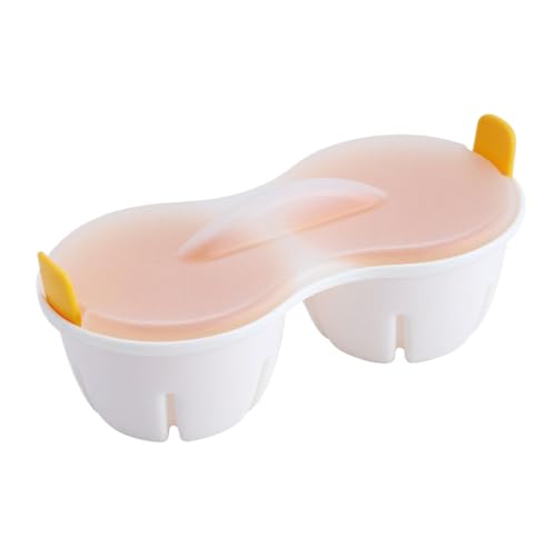 Microwave Egg Boiler, Rapid 2 Cavity Cooker, Steam Lid Cover Design, Compact Cooking Tool, Ideal for Quick Hard or Soft Boiled Eggs at Home or work place 8.66x3.43x4.33 Inches von Fravsiu