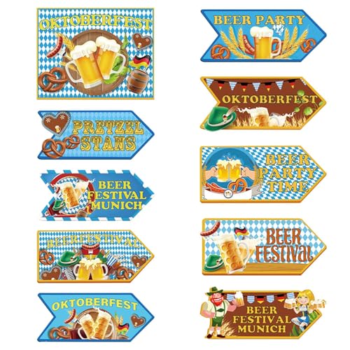 Oktoberfest Schilder,Oktoberfest Deutschland Party Terassen Schilder - Aus Holz Für Gäste Deutsche Outdoor Rasen Garten Partys Und Events von Fravsiu