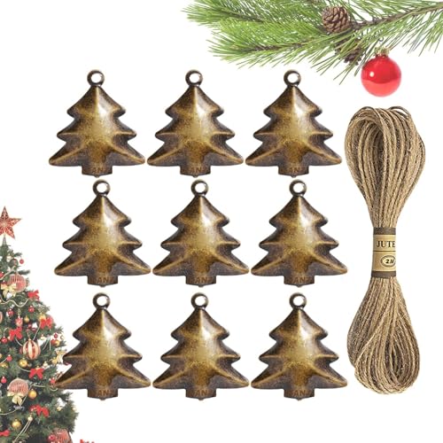 Weihnachtsglocken 9 Teile, Metall Glocken Deko Für Weihnachtsbaum Mit 2 Meter Band, Festliche Dekoration Für Tür Fenster Zuhause Familienfeier Indoor Party Weihnachtsglocken 9 Teile, Metall Glocken Deko Für Weihnachtsbaum Mit 2 Meter Band, Festliche Dekoration Für Tür Fenster Zuhause Familienfeier Indoor Party von Fravsiu