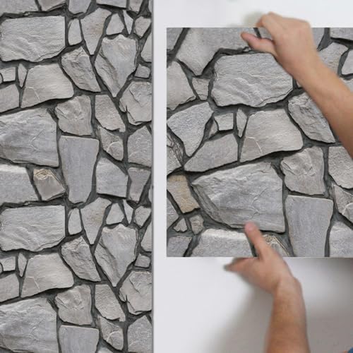 10 Stück 3D Wandpaneele Selbstklebend, 30 * 30cm 3D Selbstklebende Tapete, PVC Tapeten Wasserdichte, Tapeten Steinoptik Wandfolie Selbstklebend, Wandpaneele Steinoptik für Küche Schlafzimmer 10 Stück 3D Wandpaneele Selbstklebend, 30 * 30cm 3D Selbstklebende Tapete, PVC Tapeten Wasserdichte, Tapeten Steinoptik Wandfolie Selbstklebend, Wandpaneele Steinoptik für Küche Schlafzimmer von Frcnoco