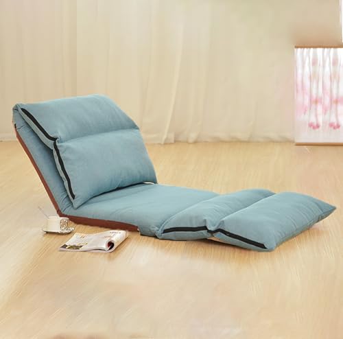 Faltbare Schlafsofa Mit Memory Schaum Kissen, Umwandelbarer Kompressionssofa-Sesse, Einteiliges Schaumstoffgefülltes Kompressionssofa, Für Wohnzimmer Schlafzimmer Wohnheim, Salon Lake Blue von Frcychri