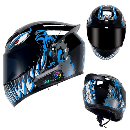 Frcychri Casco Da Moto Bluetooth, Omologato DOT/ECE Prese D'aria E Visiera Antigraffio, Con Doppia Visiera, Adulti Uomo Donna,Casco Da Moto Uomo/Donna A,3X-Large Frcychri Casco Da Moto Bluetooth, Omologato DOT/ECE Prese D'aria E Visiera Antigraffio, Con Doppia Visiera, Adulti Uomo Donna,Casco Da Moto Uomo/Donna A,3X-Large von Frcychri