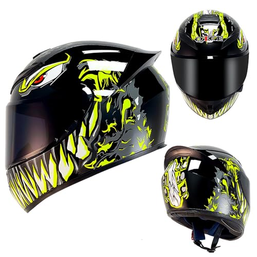 Frcychri Casco Da Moto Bluetooth, Omologato DOT/ECE Prese D'aria E Visiera Antigraffio, Con Doppia Visiera, Adulti Uomo Donna,Casco Da Moto Uomo/Donna D,Small Frcychri Casco Da Moto Bluetooth, Omologato DOT/ECE Prese D'aria E Visiera Antigraffio, Con Doppia Visiera, Adulti Uomo Donna,Casco Da Moto Uomo/Donna D,Small von Frcychri