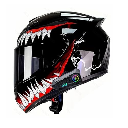 Frcychri Casco Da Moto Bluetooth, Omologato DOT/ECE Prese D'aria E Visiera Antigraffio, Con Doppia Visiera, Adulti Uomo Donna,Casco Da Moto Uomo/Donna E,Medium Frcychri Casco Da Moto Bluetooth, Omologato DOT/ECE Prese D'aria E Visiera Antigraffio, Con Doppia Visiera, Adulti Uomo Donna,Casco Da Moto Uomo/Donna E,Medium von Frcychri