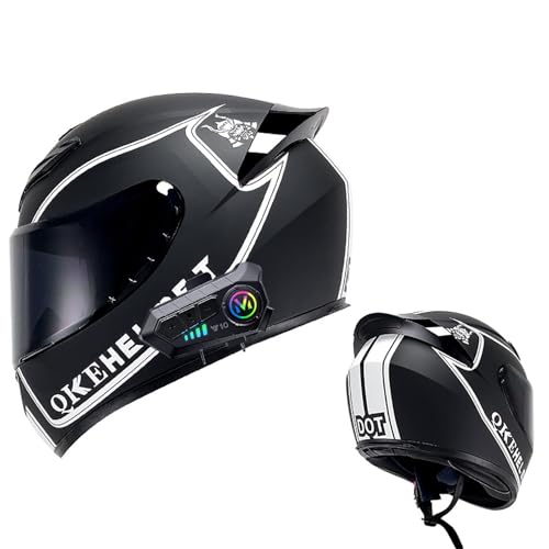 Frcychri Casco Da Moto Bluetooth, Omologato DOT/ECE Prese D'aria E Visiera Antigraffio, Con Doppia Visiera, Adulti Uomo Donna,Casco Da Moto Uomo/Donna M,X-Large Frcychri Casco Da Moto Bluetooth, Omologato DOT/ECE Prese D'aria E Visiera Antigraffio, Con Doppia Visiera, Adulti Uomo Donna,Casco Da Moto Uomo/Donna M,X-Large von Frcychri