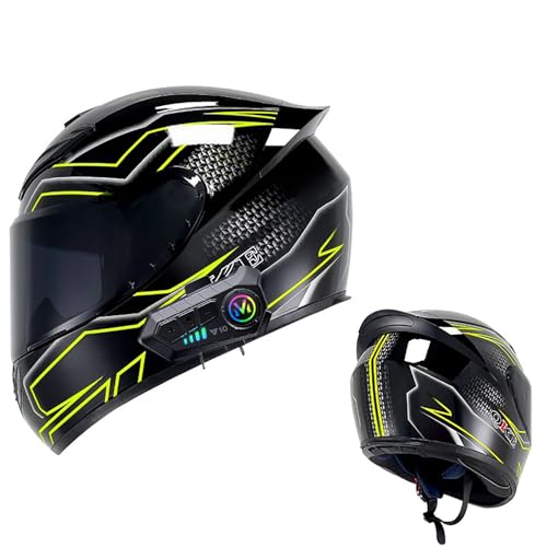 Frcychri Casco Da Moto Bluetooth, Omologato DOT/ECE Prese D'aria E Visiera Antigraffio, Con Doppia Visiera, Adulti Uomo Donna,Casco Da Moto Uomo/Donna N,Large Frcychri Casco Da Moto Bluetooth, Omologato DOT/ECE Prese D'aria E Visiera Antigraffio, Con Doppia Visiera, Adulti Uomo Donna,Casco Da Moto Uomo/Donna N,Large von Frcychri