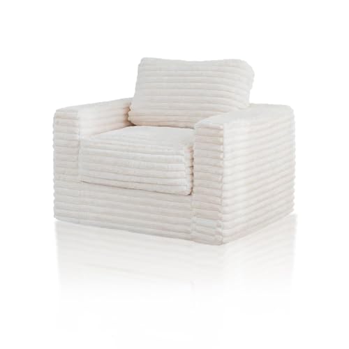 Frcychri ​​Kompressions-Sofa Mit Schlaffunktion​​Klappbares Bett-Sofa Mit Rückenstütze & Kissen, Platzsparende Sitzliege Für Kleine Wohnungen, Grau White von Frcychri