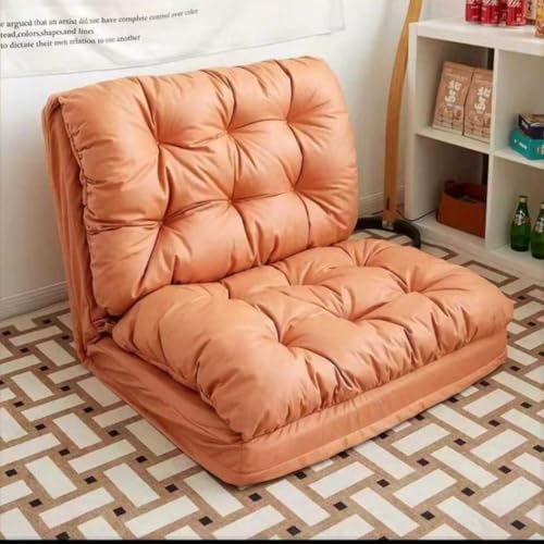Frcychri Multifunktionales Kompressionssofa, Faltbar Als Schlafcouch Und Relaxliege, Waschbarer Bezug, Mit Memory-Schaum, Für Kleine Wohnungen Orange von Frcychri