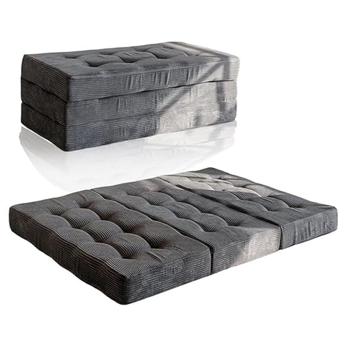Frcychri ​​Platzsparendes Klappsofa, Konvertierbar Zu Bett Und Lounge Sessel, Mit Abnehmbarem Kissen, Ergonomischer Stütze, Für Balkon, Gästezimmer, Homeoffice Grey von Frcychri
