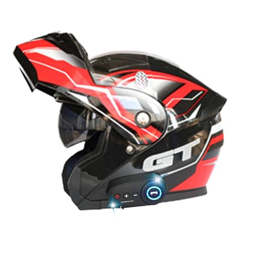 Klapphelm Mit Bluetooth, ECE-Zertifizierter Integralhelm Mit Doppelvisier, Hochfeste Schale, Atmungsaktiv Und Bequem, Für Erwachsene, Frauen Und Männer E,Large Klapphelm Mit Bluetooth, ECE-Zertifizierter Integralhelm Mit Doppelvisier, Hochfeste Schale, Atmungsaktiv Und Bequem, Für Erwachsene, Frauen Und Männer E,Large von Frcychri