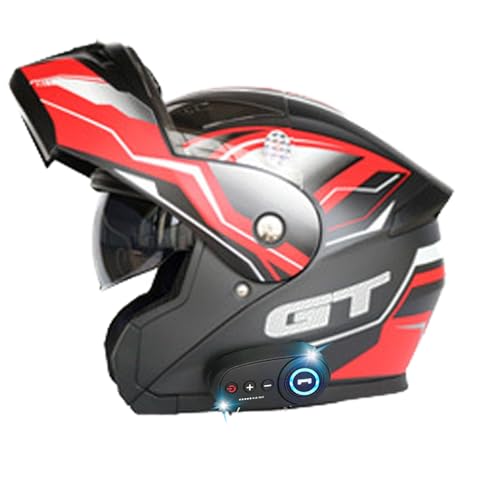 Klapphelm Mit Bluetooth, ECE-Zertifizierter Integralhelm Mit Doppelvisier, Hochfeste Schale, Atmungsaktiv Und Bequem, Für Erwachsene, Frauen Und Männer G,Medium Klapphelm Mit Bluetooth, ECE-Zertifizierter Integralhelm Mit Doppelvisier, Hochfeste Schale, Atmungsaktiv Und Bequem, Für Erwachsene, Frauen Und Männer G,Medium von Frcychri