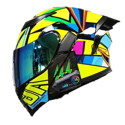 Klapphelm Mit Bluetooth, Modularer Helm ECE-Zertifizierter, Moped-Rollerhelm, Für Erwachsene, Männer, Frauen, Motorräder B,3X-Large Klapphelm Mit Bluetooth, Modularer Helm ECE-Zertifizierter, Moped-Rollerhelm, Für Erwachsene, Männer, Frauen, Motorräder B,3X-Large von Frcychri