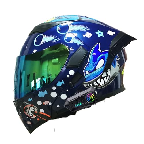 Klapphelm Mit Bluetooth, Modularer Helm ECE-Zertifizierter, Moped-Rollerhelm, Für Erwachsene, Männer, Frauen, Motorräder R,X-Large Klapphelm Mit Bluetooth, Modularer Helm ECE-Zertifizierter, Moped-Rollerhelm, Für Erwachsene, Männer, Frauen, Motorräder R,X-Large von Frcychri
