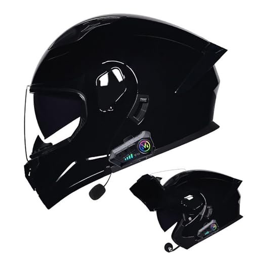 Klapphelm Mit Bluetooth Mit Integriertem Mikrofon, Modularer Integralhelm Mit Doppelvisier, ECE-Zertifizierter, Für Erwachsene, Männer, Frauen, Motorräder B,Large Klapphelm Mit Bluetooth Mit Integriertem Mikrofon, Modularer Integralhelm Mit Doppelvisier, ECE-Zertifizierter, Für Erwachsene, Männer, Frauen, Motorräder B,Large von Frcychri