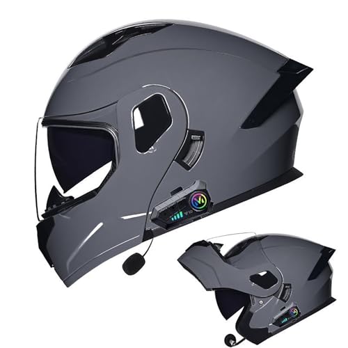 Klapphelm Mit Bluetooth Mit Integriertem Mikrofon, Modularer Integralhelm Mit Doppelvisier, ECE-Zertifizierter, Für Erwachsene, Männer, Frauen, Motorräder D,Medium Klapphelm Mit Bluetooth Mit Integriertem Mikrofon, Modularer Integralhelm Mit Doppelvisier, ECE-Zertifizierter, Für Erwachsene, Männer, Frauen, Motorräder D,Medium von Frcychri