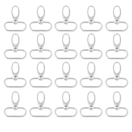 20Pcs Zink-legierung Tasche Verschlüsse Swivel Trigger Clips Keychain Schlüssel Ring Haken (32mm) von Frdhee