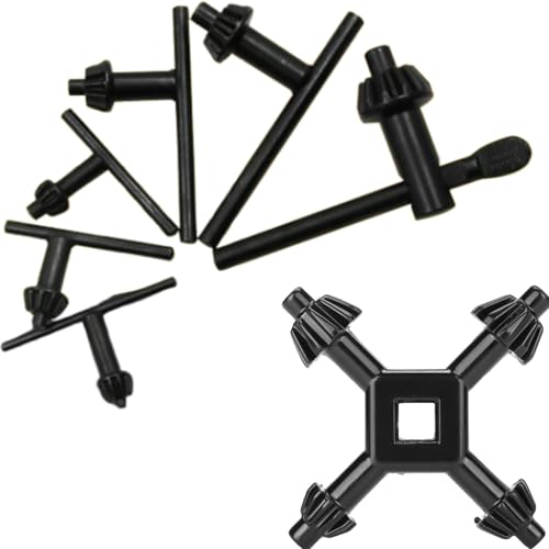 Frdhee 7 Bohrfutterschlüssel Set, 4 Stück Bohrfutterschlüssel, 4-In-1 Bohrfutter Schlüssel Set, Tragbar Universal Zahnkranzbohrfutter Schlüssel Zum Anziehen Von Bohrfutter, Bohrer Spannschlüssel Frdhee 7 Bohrfutterschlüssel Set, 4 Stück Bohrfutterschlüssel, 4-In-1 Bohrfutter Schlüssel Set, Tragbar Universal Zahnkranzbohrfutter Schlüssel Zum Anziehen Von Bohrfutter, Bohrer Spannschlüssel von Frdhee
