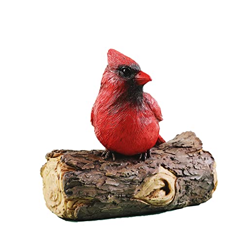 Frdun Garten-Kardinale Vogelfigur, skurrile Outdoor Rote Vogelstatuen hängen am Baum Tier Vogel Harz Statue Kunst Geschenk für Rasen Baum Dekorationen von Frdun