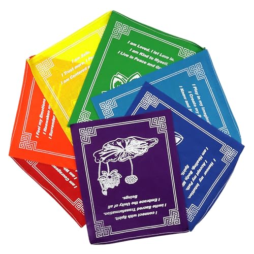 Freak Scene Gebetsflagge Chakra Botschaften Lotus Stoff 20x24cm bunt Fahnenkette Girlande Chakrafarben Freak Scene Gebetsflagge Chakra Botschaften Lotus Stoff 20x24cm bunt Fahnenkette Girlande Chakrafarben von Freak Scene