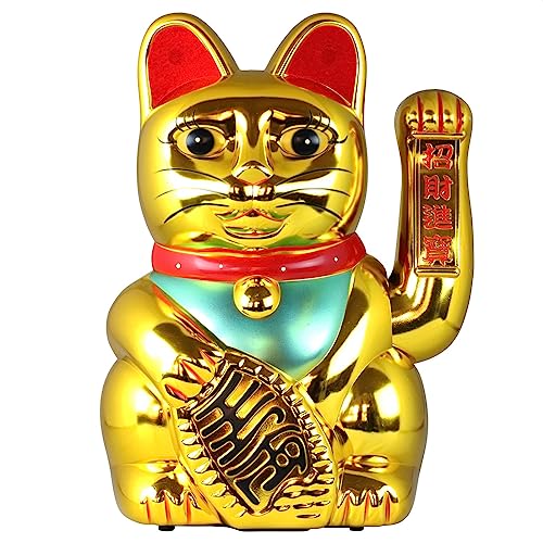Freak Scene Glückskatze - Maneki-Neko - Winkekatze - 40 cm - Gold von Freak Scene