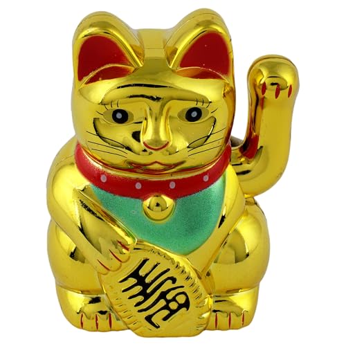 Freak Scene Glückskatze Mini Maneki-Neko klassisch Gold Solar 5cm Winkekatze Lucky cat Freak Scene Glückskatze Mini Maneki-Neko klassisch Gold Solar 5cm Winkekatze Lucky cat von Freak Scene