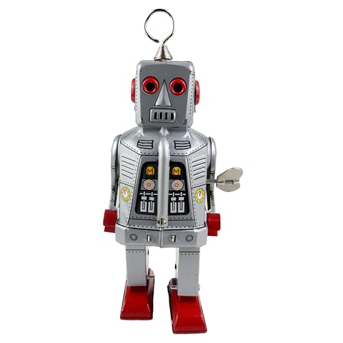 Freak Scene Roboter Space Robot mittelgroß Blechroboter grau von Freak Scene
